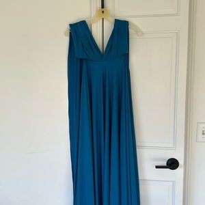 Two birds teal blue dress.  Multi way.  One size fits most